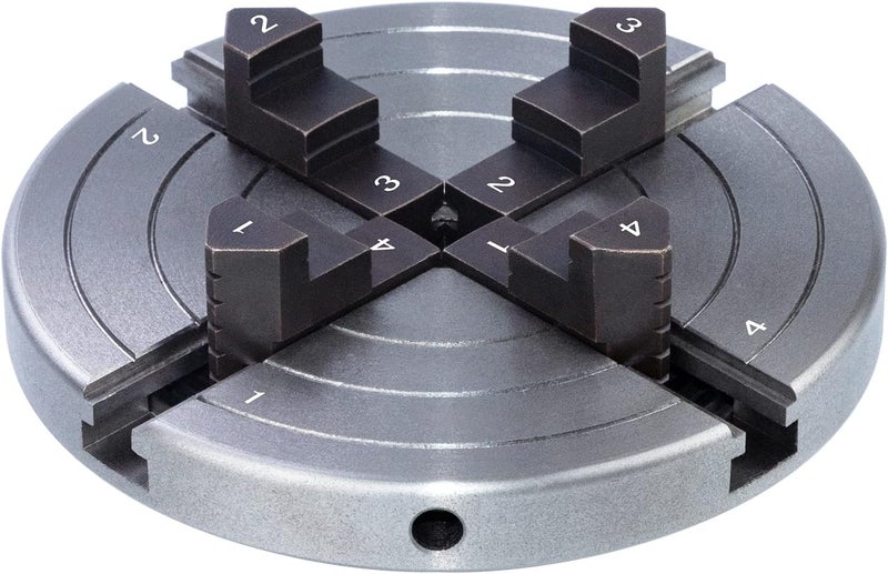 DEEFIINE 6 Inch Wood Lathe Chuck Set 1" x 8 tpi, Self Centering 4 Jaw Wood Turning Chuck - Image 1